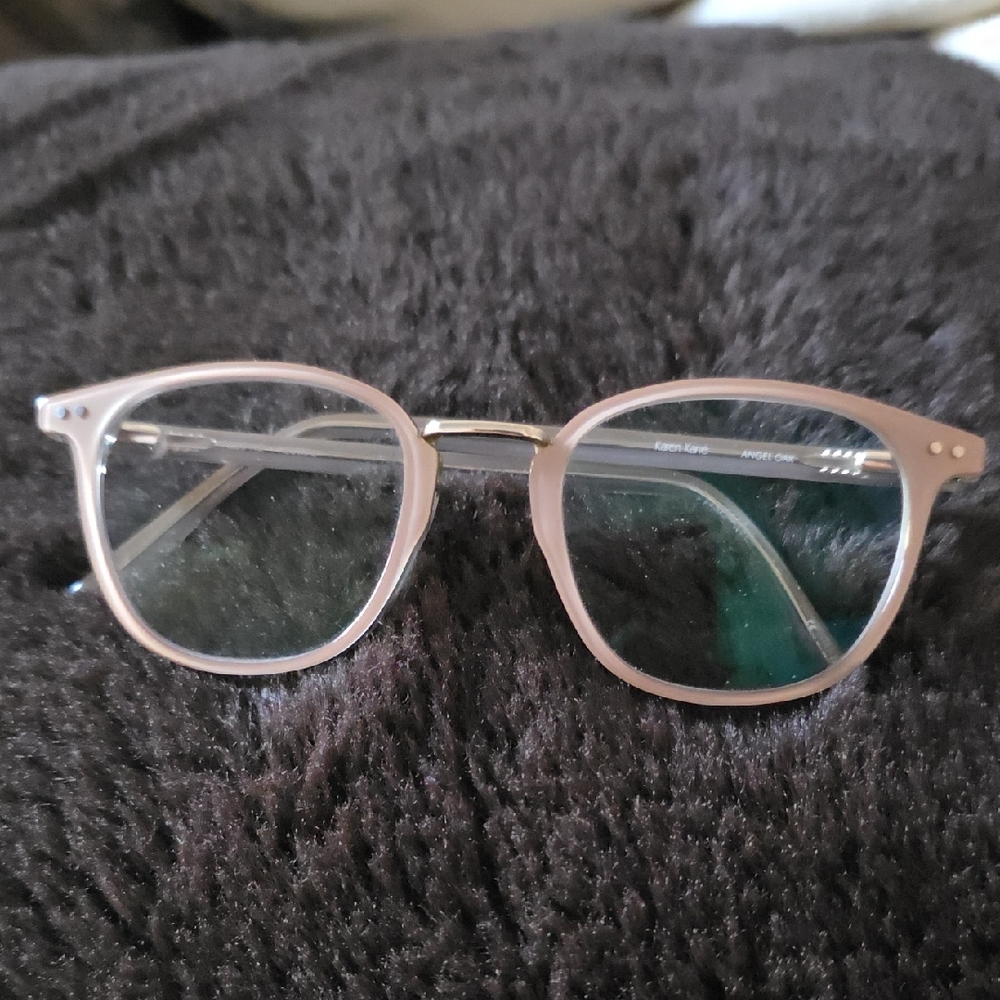 Karen Kane Blush Pink Glasses with Case